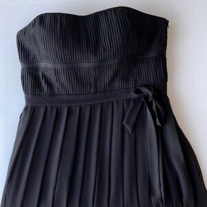 Ann Taylor Silk Black Cocktail Dress Strapless Special Event Prom Wedding Party